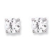 Clous d'oreilles en argent et oxyde de zirconium.