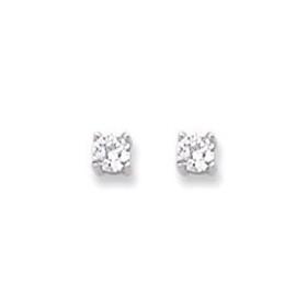 Clous d'oreilles en argent et oxyde de zirconium.