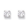 Clous d'oreilles en argent et oxyde de zirconium.