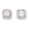 Clous d'oreilles en argent et oxyde de zirconium.