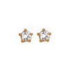 Clous doreilles plaqué or avec oxydes de zirconium de 0,3 cm