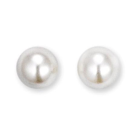 Clous d'oreilles en argent et perles de 12 mm