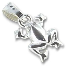 Pendentif grenouille en argent.
