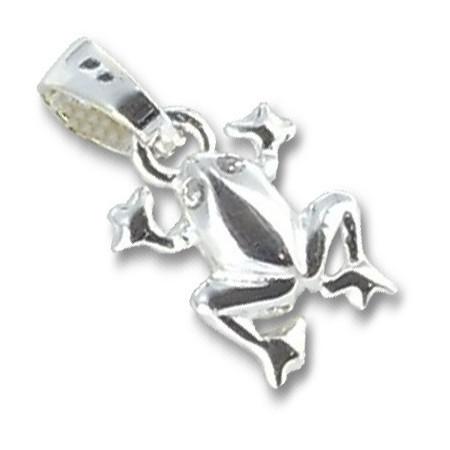 Pendentif grenouille en argent.