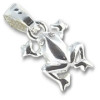 Pendentif grenouille en argent.