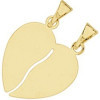 Pendentif coeur à partager plaqué or.