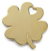Pendentif trèfle à 4 feuilles en plaqué or.