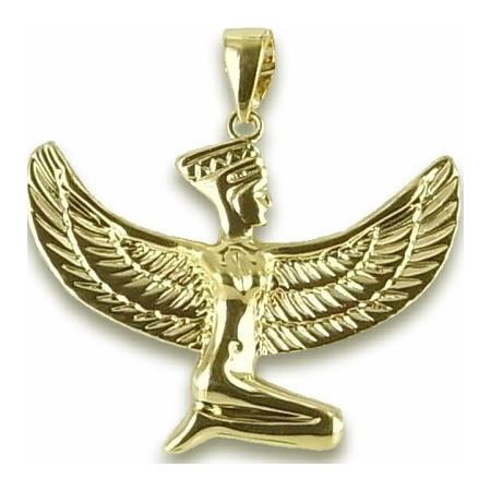 Beau pendentif égyptien Isis plaqué or - Bijouterieonline.com