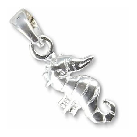 Pendentif hippocampe en argent.