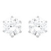 Clous d'oreilles en argent avec oxydes de zirconium de 8 mm.