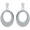 Boucles d'oreilles en acier brillant.