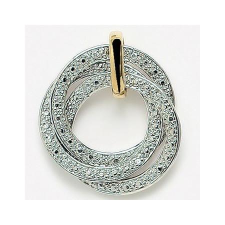 Pendentif plaqué or avec zirconias.