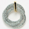 Pendentif plaqué or avec zirconias.