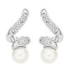 boucles d'oreilles argent et perles