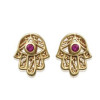 Clous d'oreilles mains de Fatma.