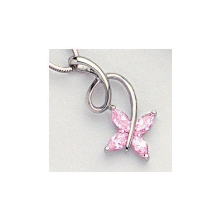 Pendentif en argent papillon en vol