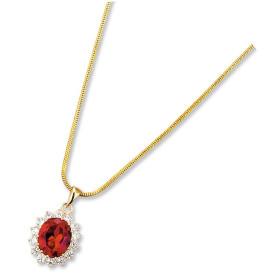 Pendentif plaqué or et oxyde de zirconium. - Bijouterieonline.com