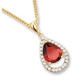 Pendentif plaqué or et oxyde de zirconium.