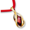 Pendentif plaqué or et oxyde de zirconium.