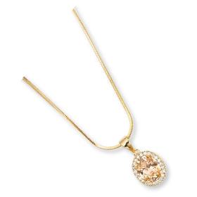 Pendentif plaqué or et oxyde de zirconium. - Bijouterieonline.com