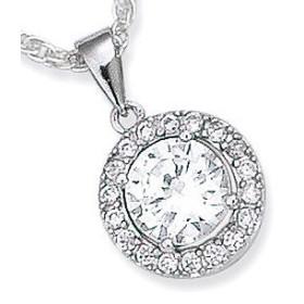 Pendentif en argent et oxyde de zirconium.