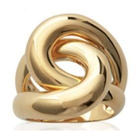 Bague plaqué or jaune entrelacée toi et moi - Bijouterieonline.com