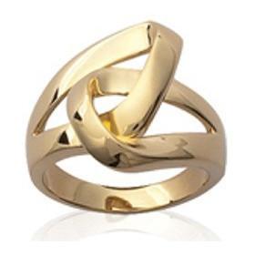 Bague plaqué or jaune toi et moi infini - Bijouterieonline.com