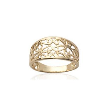 Bague plaqué or jaune motif filigrané