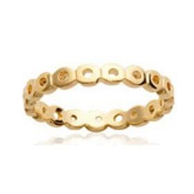 Bague plaqué or jaune motif moderne ajouré - Bijouterieonline.com