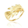 Bague plaqué or jaune plume