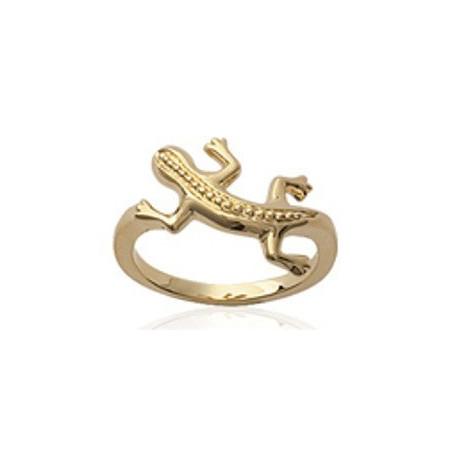 Bague plaqué or jaune salamandre