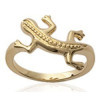 Bague plaqué or jaune salamandre