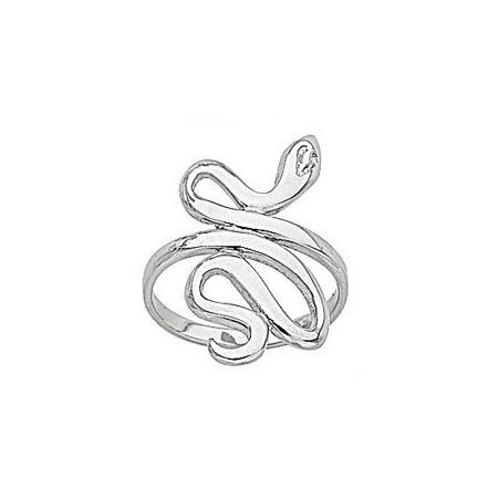 Bague serpent en argent.