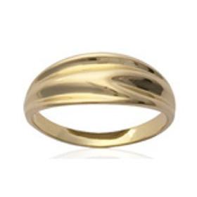 Bague plaqué or jaune effet froissé - Bijouterieonline.com
