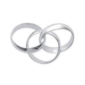 Bague 3 anneaux en argent. - Bijouterieonline.com