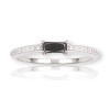 Bague en argent et oxyde de zirconium noir.