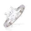 Bague en argent et oxyde de zirconium noir.