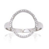 Bague en argent et oxyde de zirconium noir.