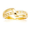 Bague rubans avec oxydes de zirconium