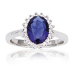 Bague en argent et oxyde de zirconium noir.