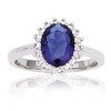 Bague en argent et oxyde de zirconium noir.