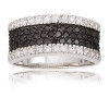 Bague en argent et oxyde de zirconium noir.