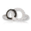 Bague en argent et oxyde de zirconium noir.
