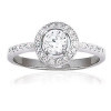 Bague en argent et oxyde de zirconium noir.