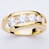Bague plaqué or avec 5 oxydes de zirconium en dégradé