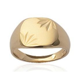 Chevalière plaqué or motifs étoilés. - Bijouterieonline.com