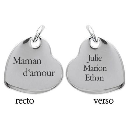 Pendentif fête des mères en argent.