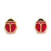 Clous d'oreilles coccinelles en or