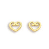 Clous d'oreilles curs en or.