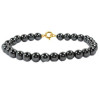Bracelet plaqué or et hématite.